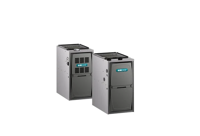 Two AirEase furnace cabinets shown side by side.